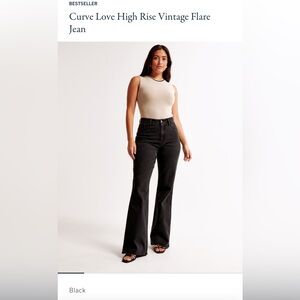 Abercrombie & Fitch Curve Love High Rise Vintage Flare

Size 31 
Inseam 30.5